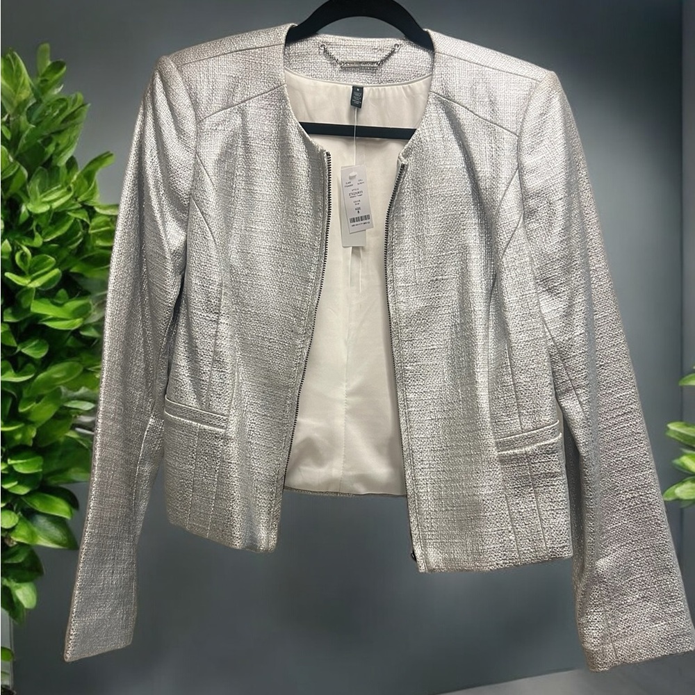 WHBM Metallic Tweed Jacket